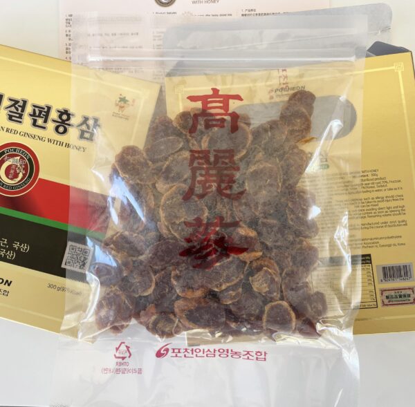 Ginseng rojo coreano con miel Pocheon snack saludable tradicional