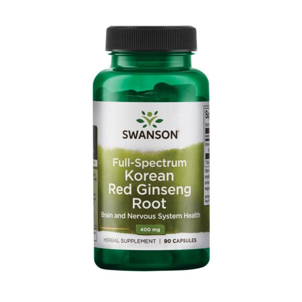 Frasco de Ginseng Rojo Coreano Swanson 400mg 90 cápsulas