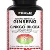 Version 1.0.0 Ginseng rojo panax coreano y ginkgo biloba suplemento natural