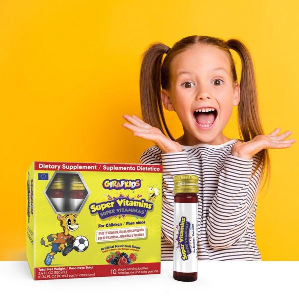 Version 1.0.0 Vista lateral de frascos GirafKids 10 ml