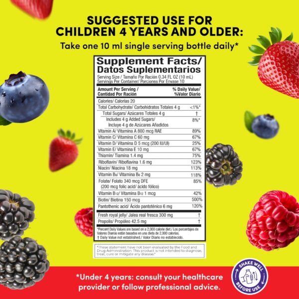 Etiqueta GirafKids multivitaminico bosque frutal