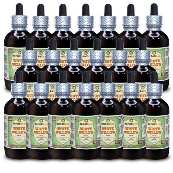 Botellas de glicerita orgánica de sauce blanco HerbalTerra