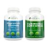 Paquete vegano de glicinato de magnesio con cúrcuma orgánica botellas