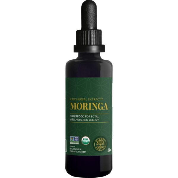 Global Healing Center moringa extracto liquido frasco y etiqueta
