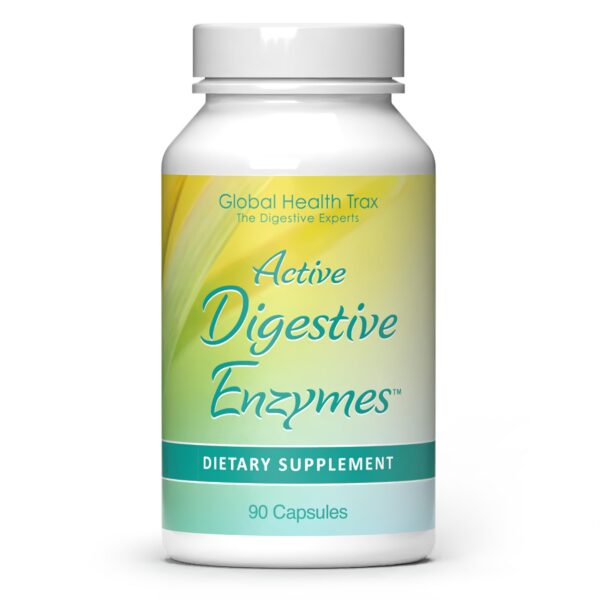 Frasco de Active Digestive Enzymes de Global Health Trax