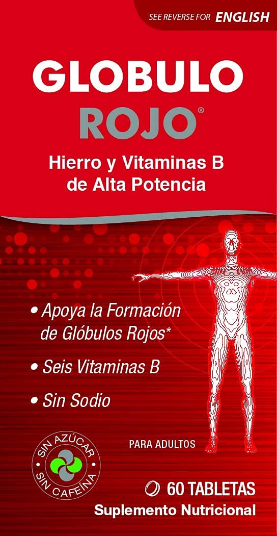 Etiqueta frontal del Globulo Rojo Hierro