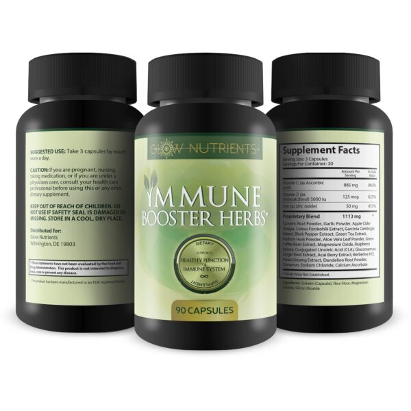 Frasco de Glow Nutrients con cápsulas visibles