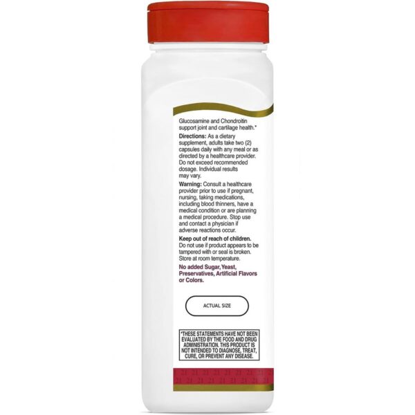 Etiqueta glucosamina condroitina 200 cápsulas