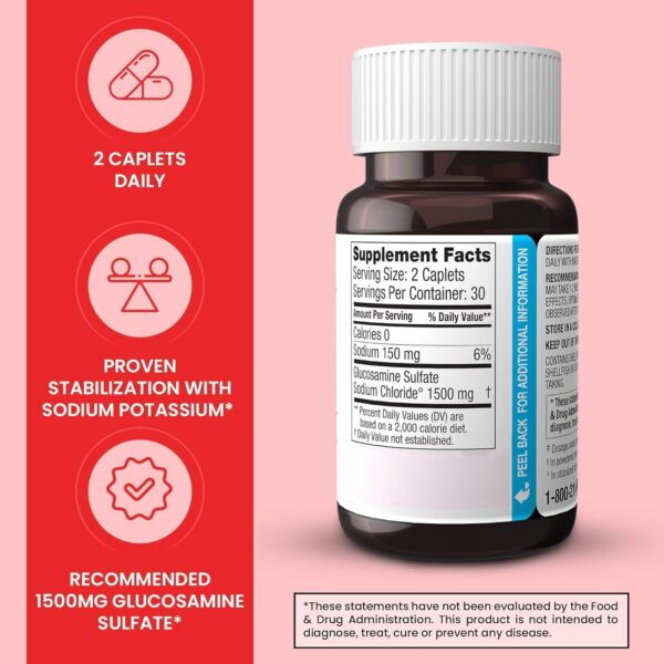 Detalle de la tableta glucosamina cristalina