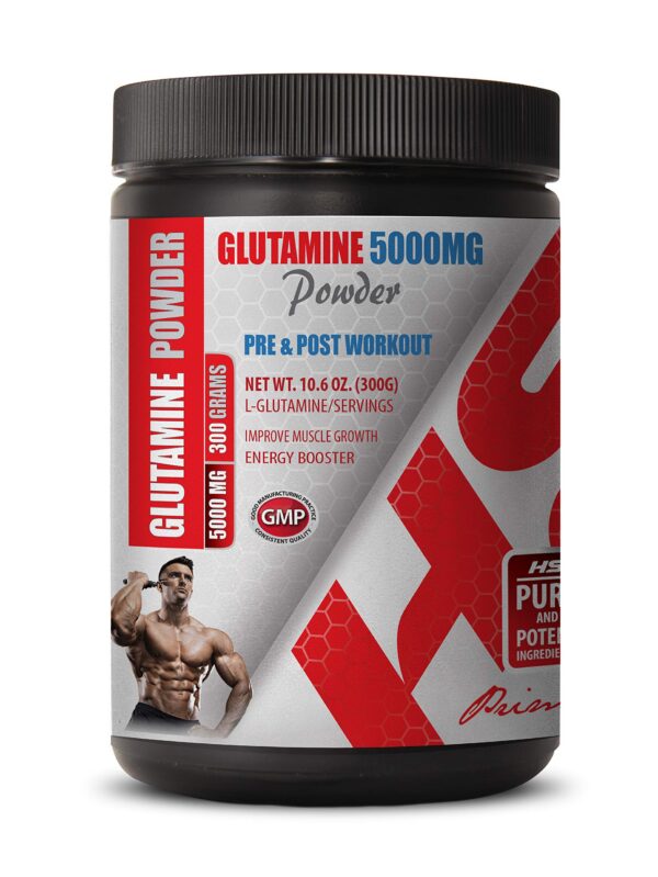 Frasco de glutamina 300 g frente
