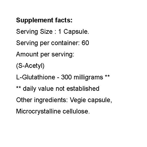Glutatión 300mg cápsulas vegetales sin gluten ni soja