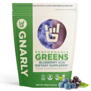 Gnarly Greens polvos verdes Blueberry Acai frontal