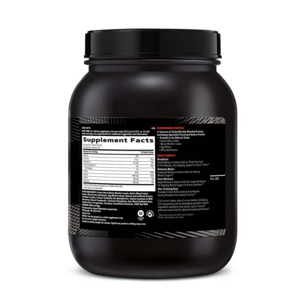 Version 1.0.0 Etiqueta del producto GNC AMP Sustained Protein Blend
