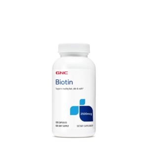 Version 1.0.0 GNC biotina 2500mcg suplemento cápsulas para cabello