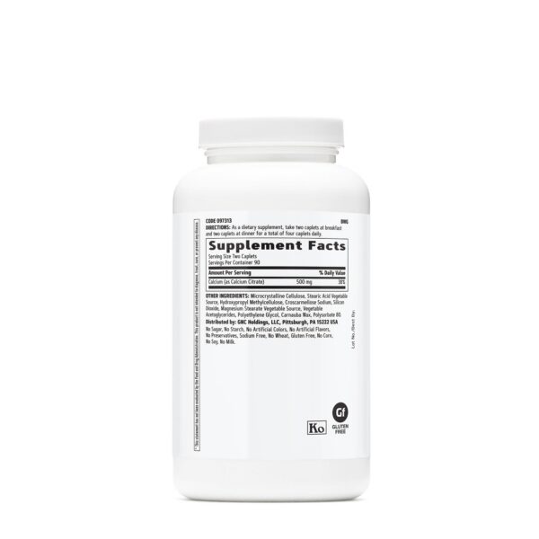 Etiqueta del producto GNC Citrato de Calcio