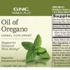 GNC Herbal Plus aceite de orégano caja exterior
