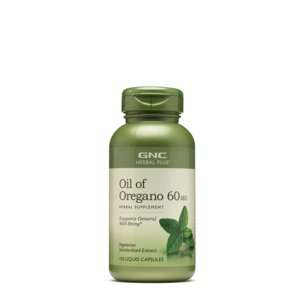 GNC Herbal Plus aceite de orégano 60mg bienestar general