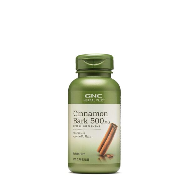 GNC Herbal Plus Canela Cápsulas Suplemento Herbal 500mg
