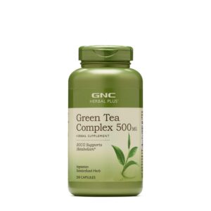 Frasco de GNC Herbal Plus Complejo de Té Verde 500mg 200 unidades