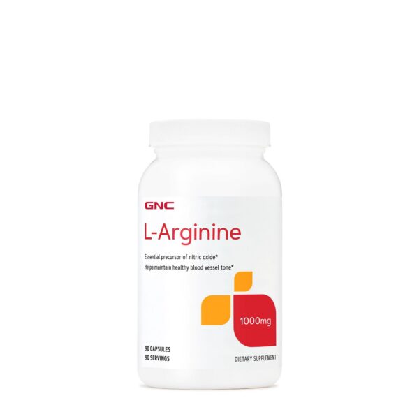 GNC L Arginine frasco y etiqueta