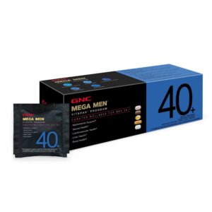 GNC Mega Men 40+ Vitapak frontal etiqueta