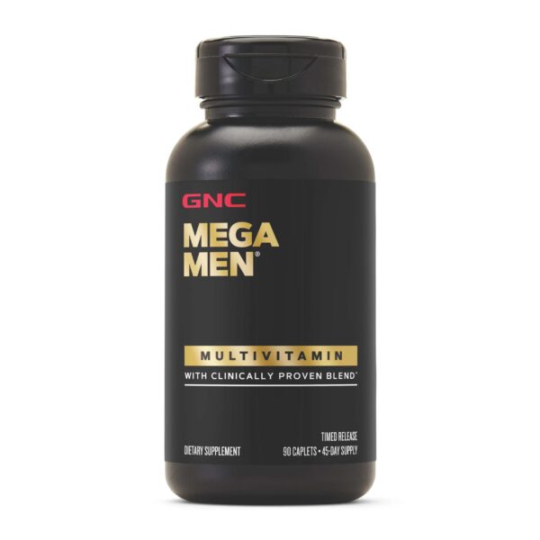 Version 1.0.0 GNC Mega Men caplets frente
