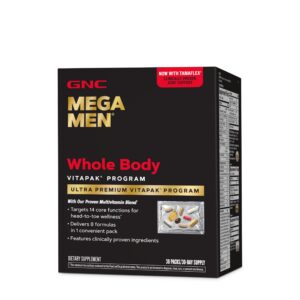 Caja frontal de GNC Mega Men Vitapak
