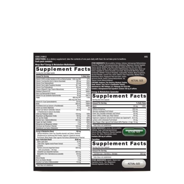 Caja de Vitapak Mega Men con instrucciones