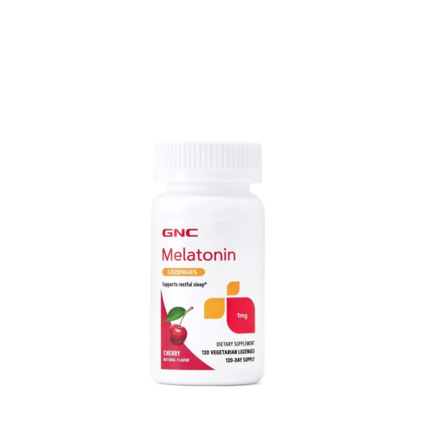 Version 1.0.0 GNC melatonina 1mg pastillas sabor cereza 120 unidades