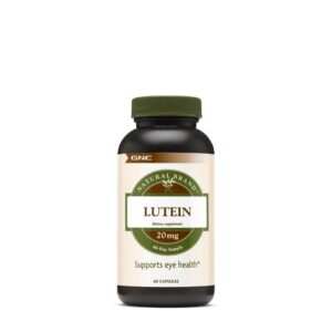 Frente de GNC Natural Brand Lutein 20 mg