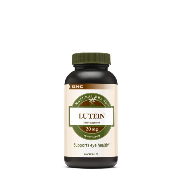 Frente de GNC Natural Brand Lutein 20 mg