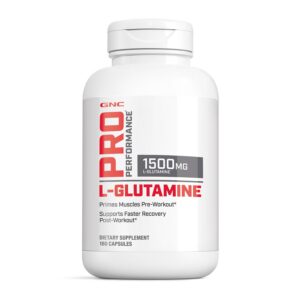Botella GNC Pro Performance L-Glutamine 1500 mg