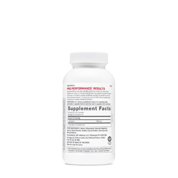 Etiqueta frontal GNC Pro Performance L-Glutamine