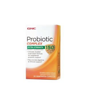Envase de GNC Probiotic Complex 150 mil millones UFC para salud digestiva