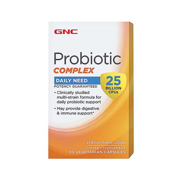 GNC Probiotic Complex 25 mil millones CFU cápsulas probióticas