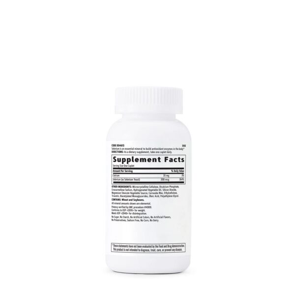 Etiqueta de producto GNC Selenium 200 mcg