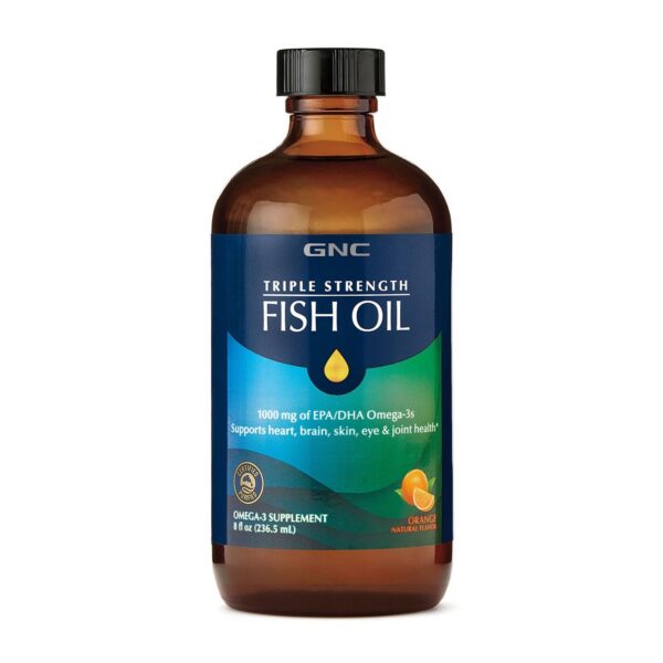 GNC Triple Strength Fish Oil etiqueta