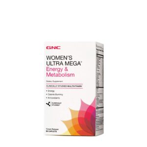 GNC Ultra Mega energía y metabolismo multivitamínico mujer 90 tabletas