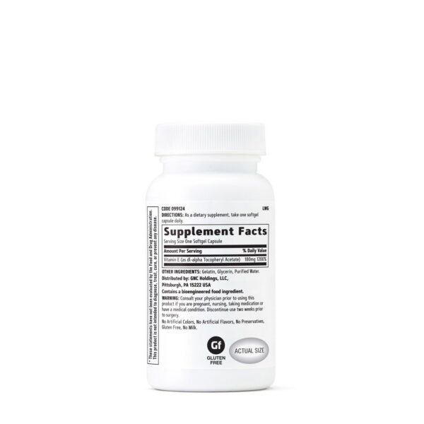 Etiqueta GNC Vitamin E 200 mg