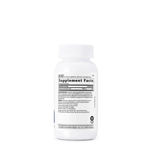 GNC Vitamina C 1000 mg caplets etiqueta