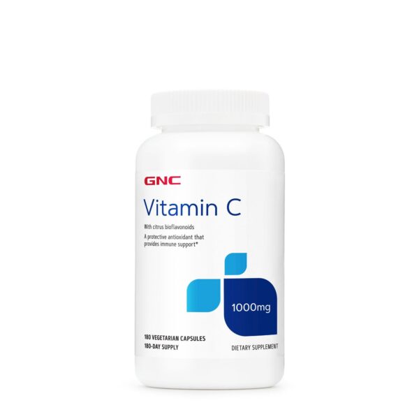 Frente del frasco GNC Vitamina C 1000 mg