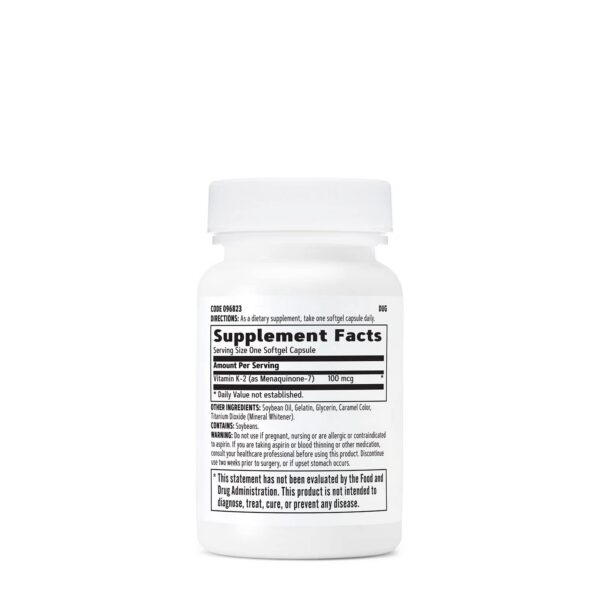 Frasco de GNC Vitamina K-2 60 softgels