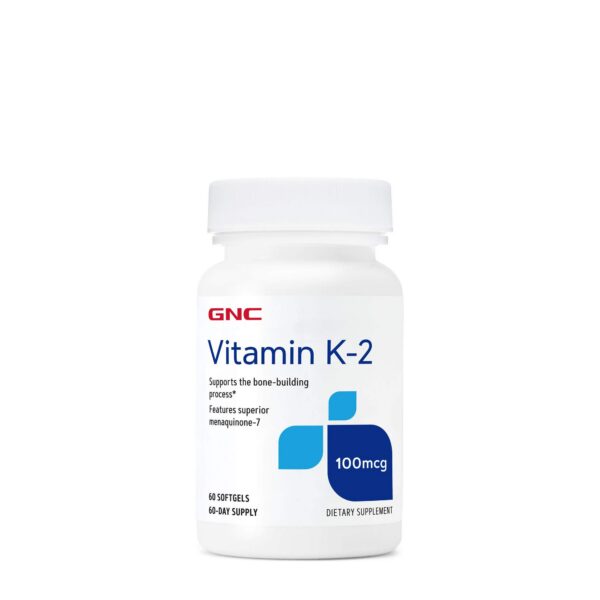 GNC Vitamina K-2 etiqueta frontal
