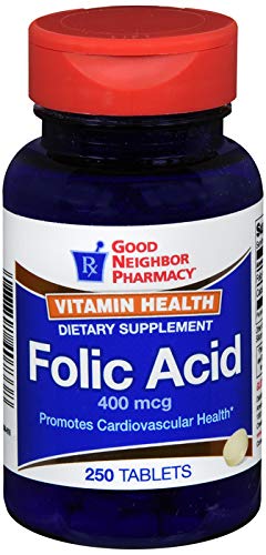 GNP Ácido Fólico 400mcg Tabletas paquete 250