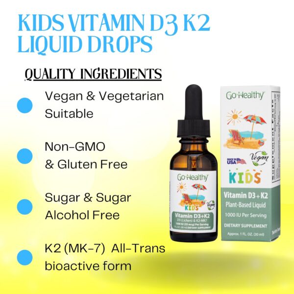 Etiqueta frontal Go Healthy Kids multivitaminico