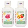 Version 1.0.0 Botellas Go Healthy multivitamínico líquido para niños frambuesa