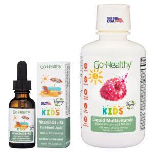 Frasco de multivitaminico liquido para niños