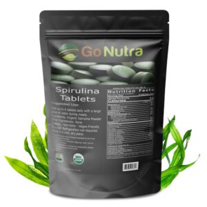 Go Nutra tableta espirulina orgánica 500mg 720 unidades