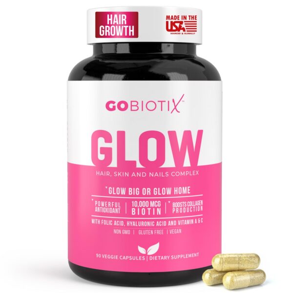 Frente de la botella GoBiotix Biotina