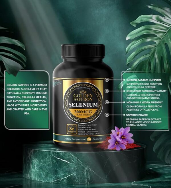 Etiqueta frontal Golden Saffron Selenium